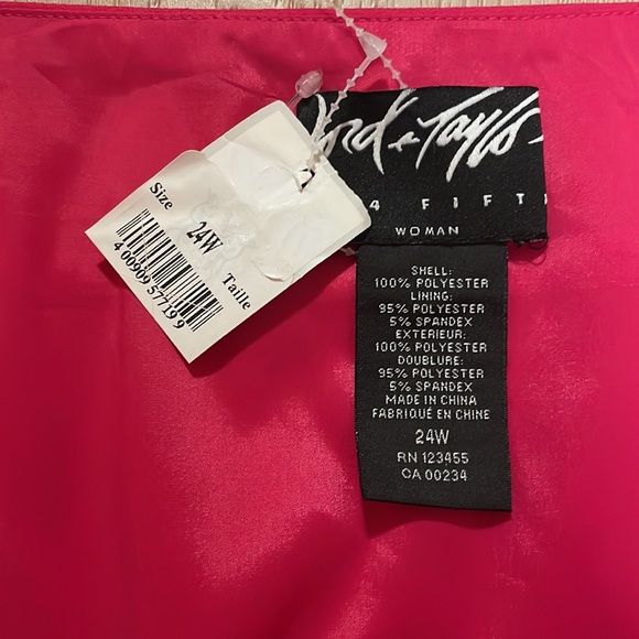 424 Fifth - Lord & Taylor Cascade Ruffle Front Miniskirt, Pink, sz 24W - Picture 6 of 12